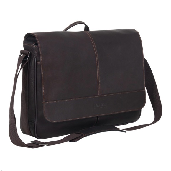 Kenneth Cole Reaction Other - Kenneth Cole Brown Leather Messenger Bag